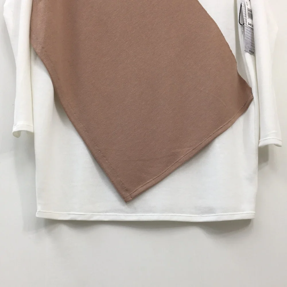 HYFVE 2 Tone Fine Knit 3/4 Sleeves Sweater Tunic Size S NEW With Tags - Picture 3 of 7